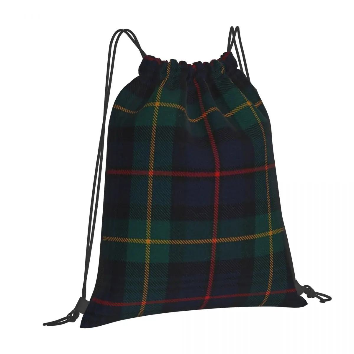 Farquharson Scottish Tartan Backpacks Casual Drawstring Bundle Pocket Sports Bag Book Bags for Man Woman Students