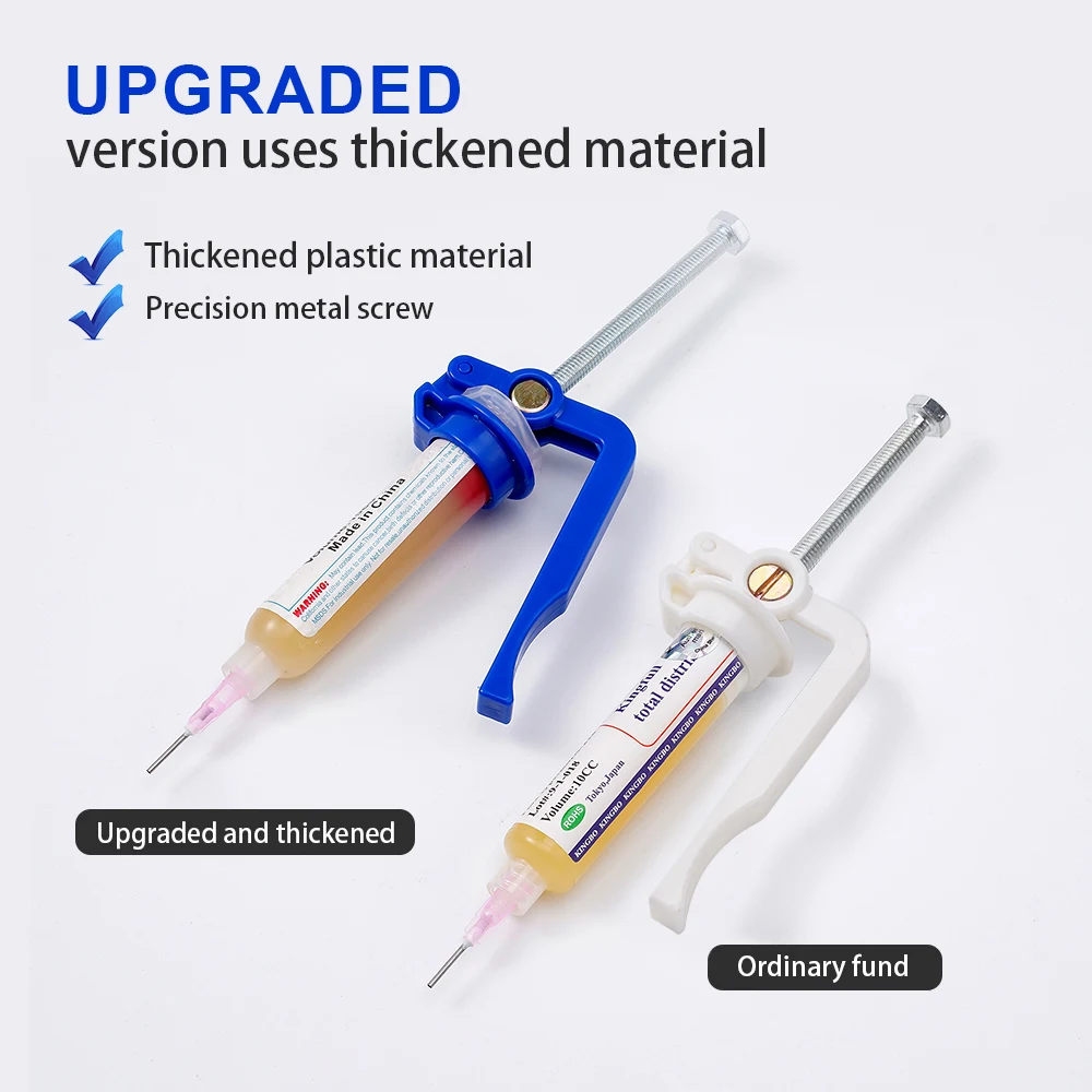 Pasta saldante Booster Saldatura Olio Ago Barile Estrusore Pistola per colla per riparazione circuiti stampati Strumento di propulsione Accessori per saldatura