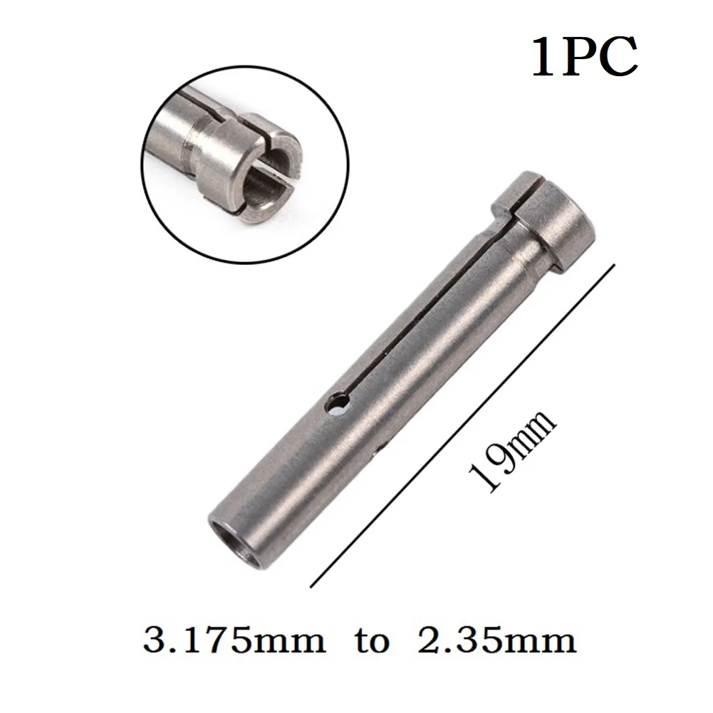 Stainless Steel Clamping Engraving Chuck Drill Converter  For Engraving Machines 2.35 To 3 / 3.175mm Shank Collect Sleeve