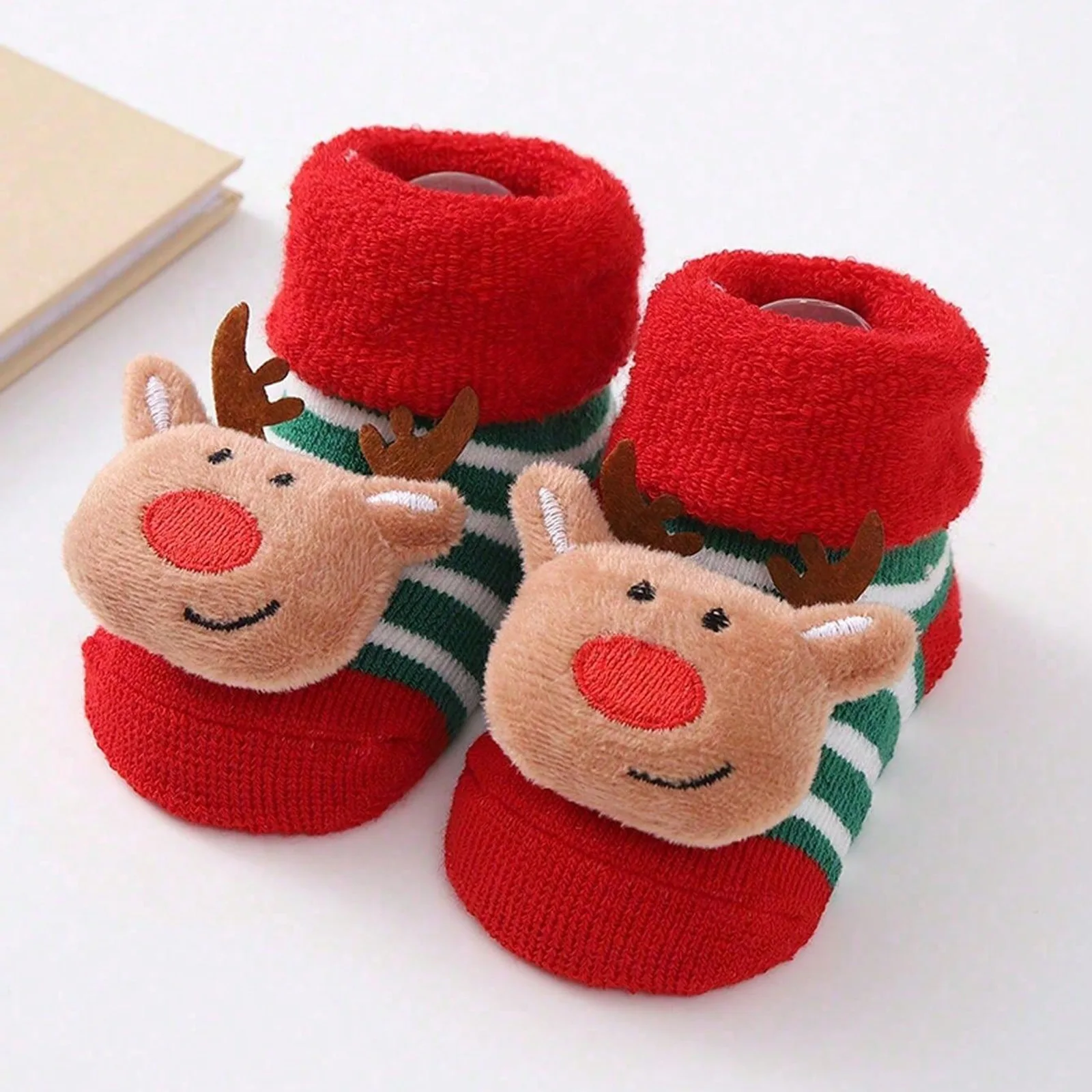 Kids Children's Socks for Girls Boys Non-slip Print Cotton Toddler Baby Christmas Socks for Newborns Infant Short Socks Clothing
