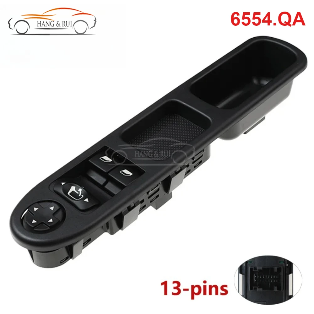 6554.QA 6554QA For Peugeot 207SW 207CC 207 Citroen C3 Picasso 2009-2014 Power Window Switch Button Lift Glass + Retro Foldable