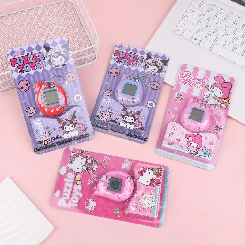 Harajuku مرحبا كيتي Tamagotchi الحيوانات الأليفة الإلكترونية لعبة المفاتيح Kuromi لعبة آلة 90S الحنين الظاهري سايبر الحيوانات الأليفة لعبة