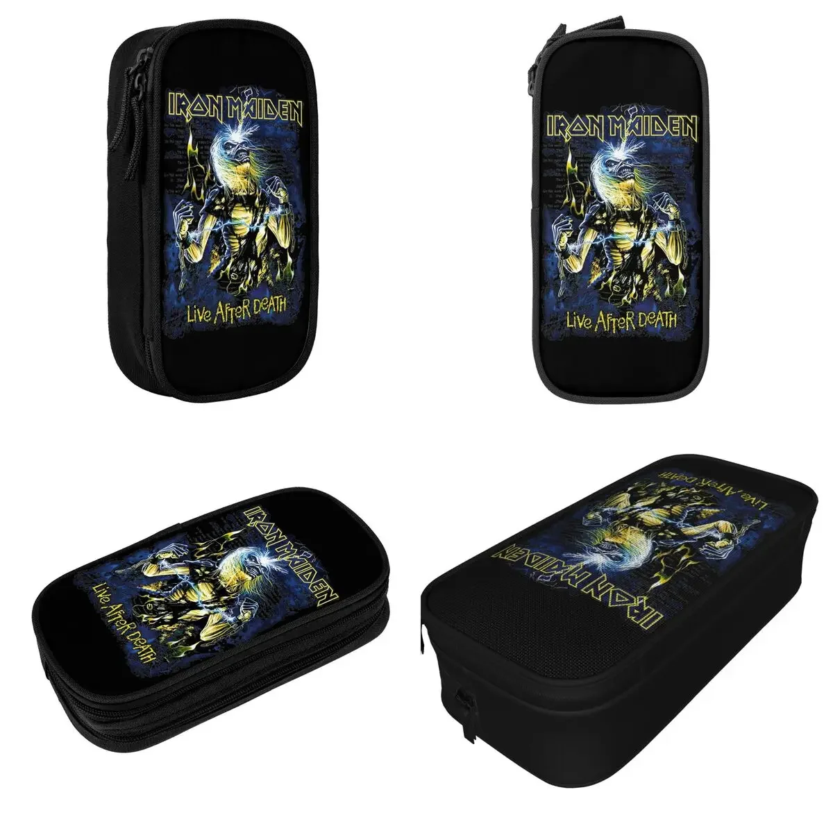 New Ironmaiden Rap Pencil Case Heavy Metal Rock  Pencilcases Pen Box for Student Large Storage Bags School Supplies Stationery