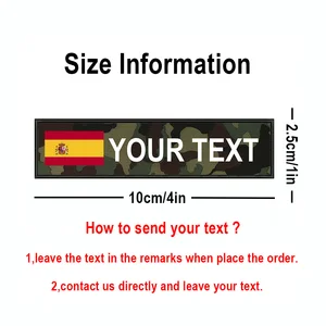 رقعة علم إسبانيا المخصصة لحقيبة الظهر العسكرية ، والبقع التكتيكية ، والاسم المخصص ، والمشارب ، وملصقات الشارة ، وشارة شيفرون ، وخطاف الحلقة أعلى 10 أعلام أعلام مبيعات حقيبة الظهر - No3