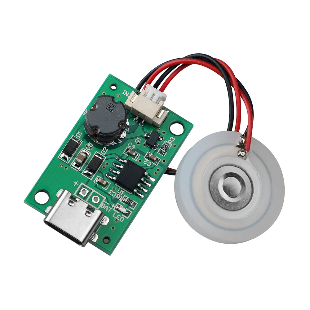 

DC5V USB Ultrasonic Nebulizer Type-C Humidifier Nebulizer Driver Module with Atomizer Sheet Humidifier Atomizer