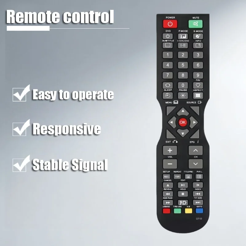 

SONIQ TV Remote Control - Direct QT1D Compatible with LCD LED HD TVs 3D Shortcut Key All SONIQ Remote Control
