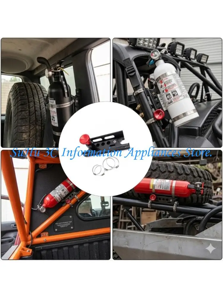 

Quick Release Extinguishers Holder with Single Hand Operation for ATVs UTV Motorcycle Fast Access in Emergencies
