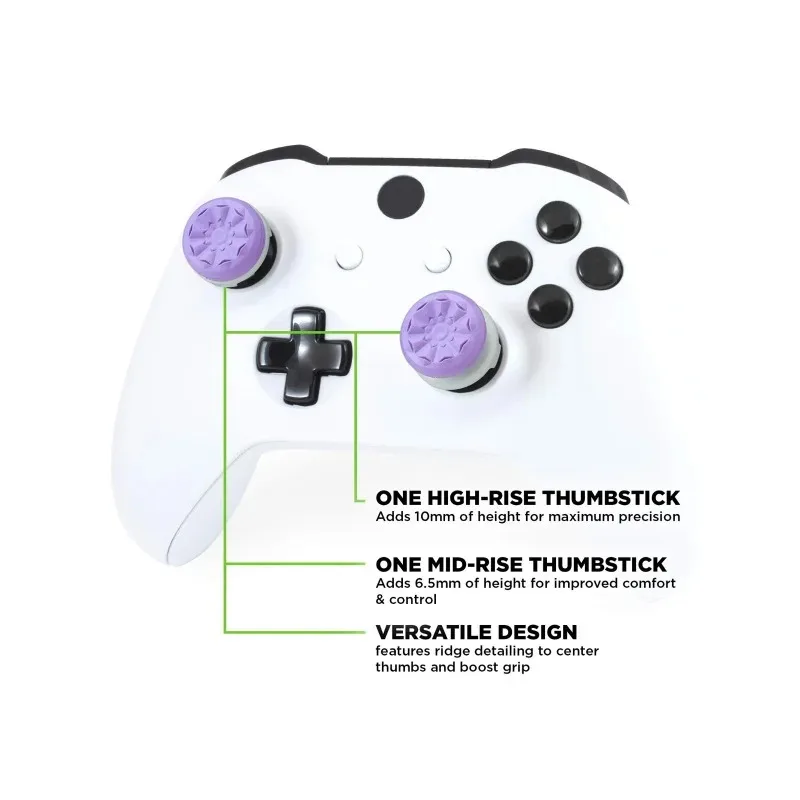 Soft Silicone Analog Thumbstick Grip Caps Fit Xbox NS2 PS4 PS5 Game Controllers Anti-slip Textured Surface Upgrades Fingertip - view 3