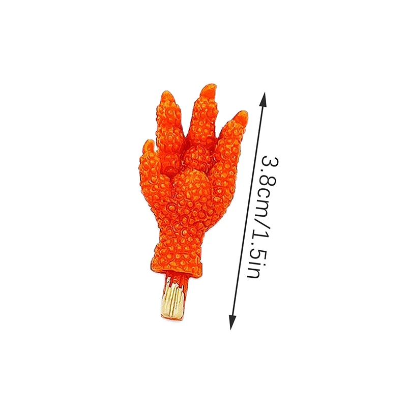 5Pcs 1:12 Dollhouse Miniature Barbecue Skewered Meat Baking Chicken Feet Shrimp Food Play Model Kitchen Decor Toy