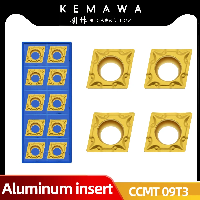 

KEMAWA Carbide Insert CCMT09T304 MA VP15TF CCMT 09T308 Turning Tools For Stainless Steel CNC Lathe Cutter 10pcs Blade Plate