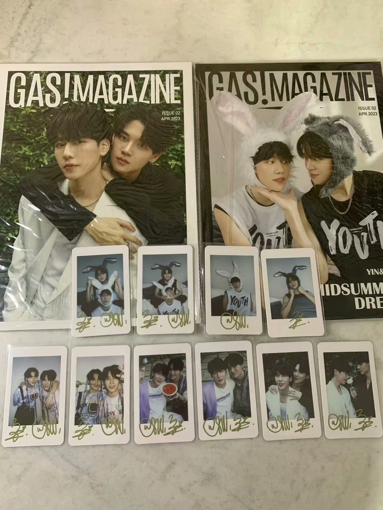 

Yinwar Magazine Thailand Stars Drama This is Love Story En of Love Love Mechanics Vee Mark Yin War Gas Magazine+Poster+Card