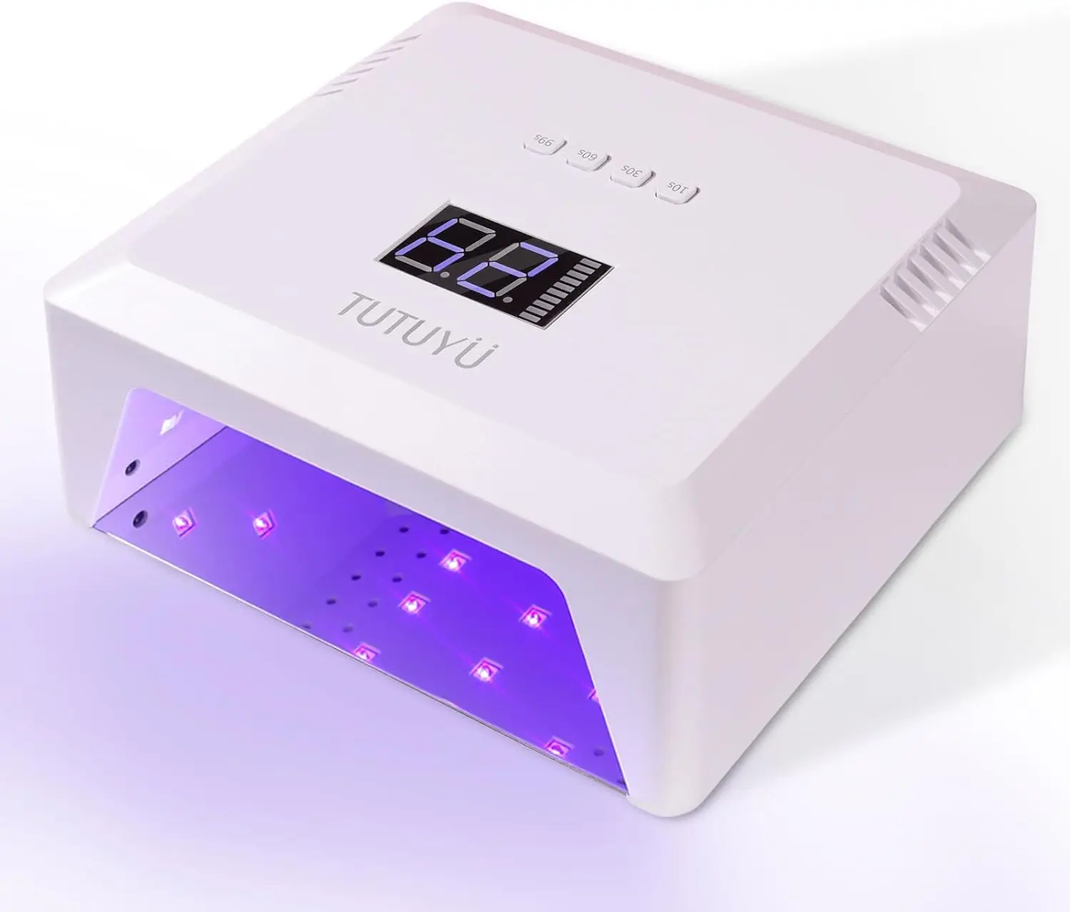 

UV Nail Lamp 72W, 4 Timer, 30 LEDs, Smart Sensor, Removable Magnetic Base, Compact for Home & Salon
