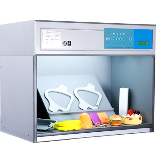 جودة عالية D65 TL84 UV F CWF صندوق إضاءة فحص النسيج T60(5)