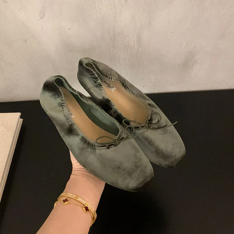 Damen-Schmetterlingsknoten-Ballerinas, flache, lässige, modische Seiden-Ballerinas für Frauen, Tanzschuhe, Frühling/Herbst, neu – Detail 11