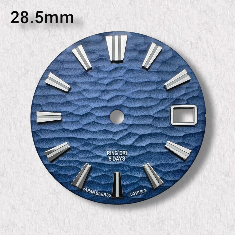 Logo GS 28.5Mm Kualitas Tinggi dengan Dial Grand S Cocok Cocok untuk NH35/NH36/4R/7S Aksesori Jam Tangan Gelombang Lumen Hijau Gerakan Jepang