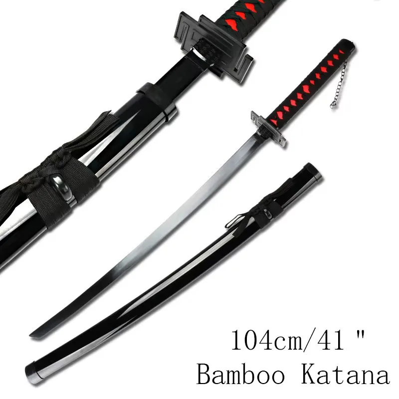 アニメ刀一護卍解斬月コスプレ日本忍者剣黒刃ハロウィンロールプレイング武器小道具