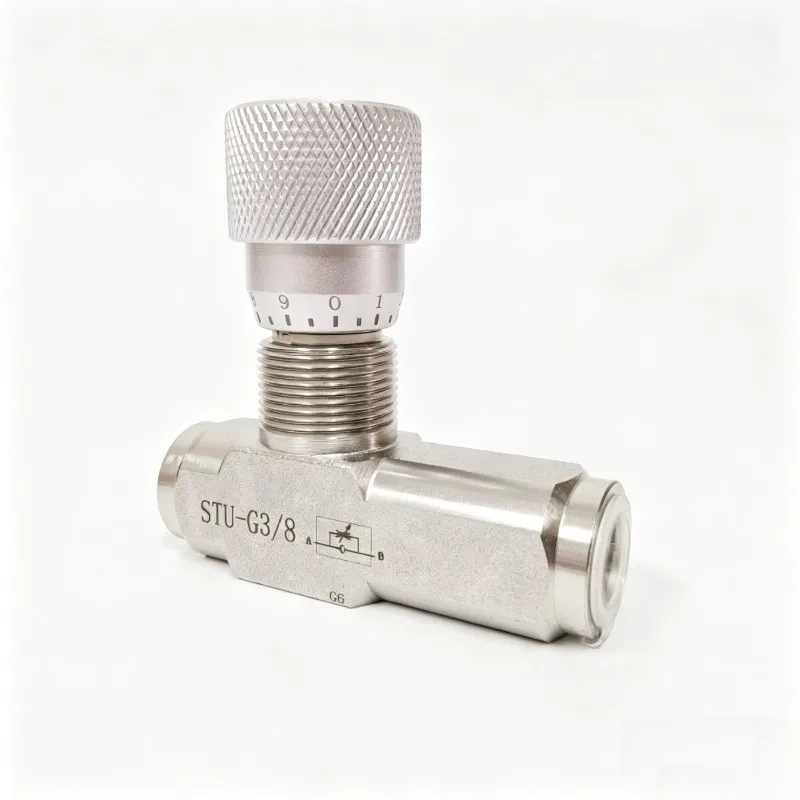 STU Series One-Way Throttle Valve STU-G1/4 STU-G3/8 STU-G1/2 STU-G3/4 STU-G1 Hydraulic Flow Control Valve