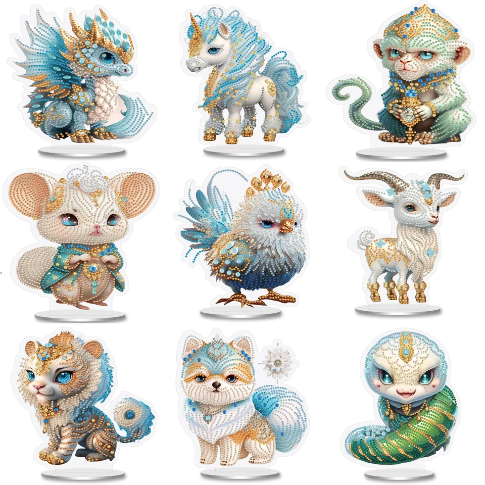 

diy 5d Zodiac Special Shape Crystal Partial Embroidery Cross Stitch Diamond Painting Art Crafts Decorative Desktop Ornaments