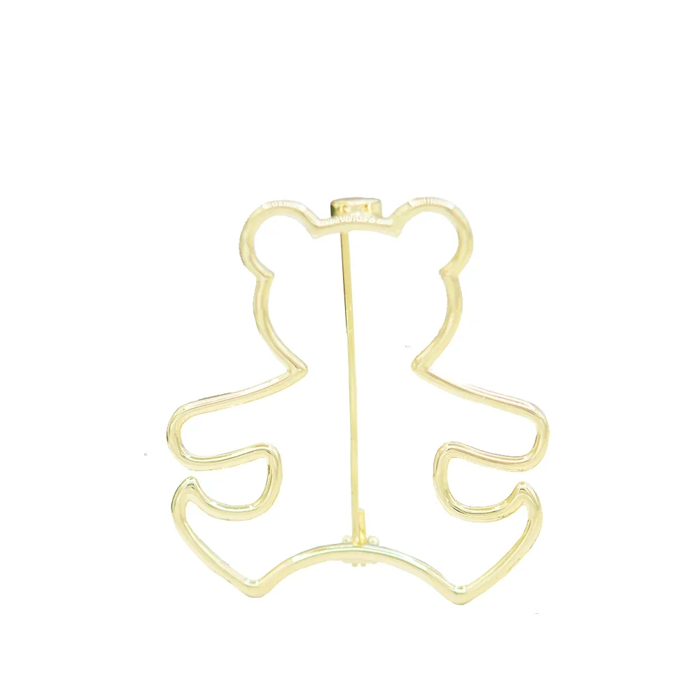 

BLUCOMEBlucome Newest Fashion Little Bear Shape Brooches Copper Animal Corsage Suit Scarf Hijab Pins for Women Girls Kids Gifts