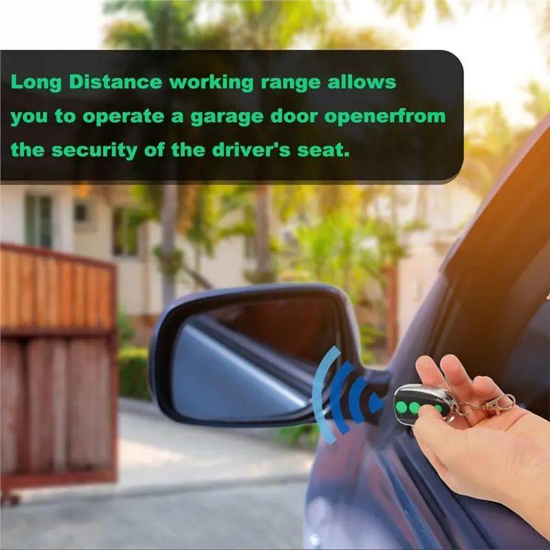 [NEW A09R!】 For TOPENS M12 Wireless Transmitter Garage Door Remote Control For Keychain 433.92Mhz Mhz