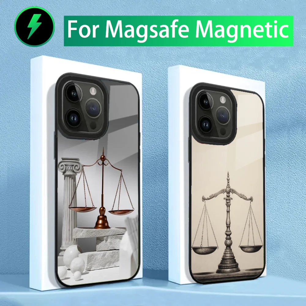 Law Judge Justice Lawyer Phone Case For iPhone 16,15,14,13,12,11,Plus,Pro,Max Mini Magsafe Magnetic Wireless Charging