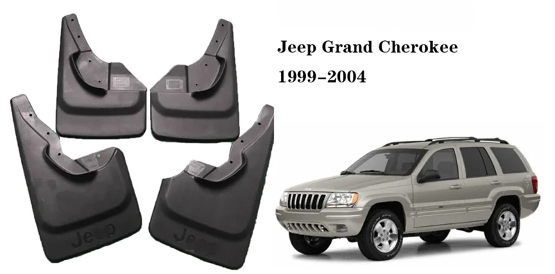 4pcs Mud Fenders Mudguards For Jeep Grand Cherokee WJ 1999~2005 Car Mud Guards Mudflaps Tire Mud Flaps Splash Guards Accessories