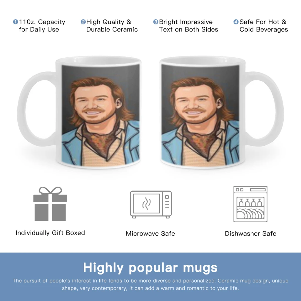 

Singer Morgan Wallen Free shipping Ceramic Cup Coffee Oatmeal Breakfast Cup Creative Personality Mug