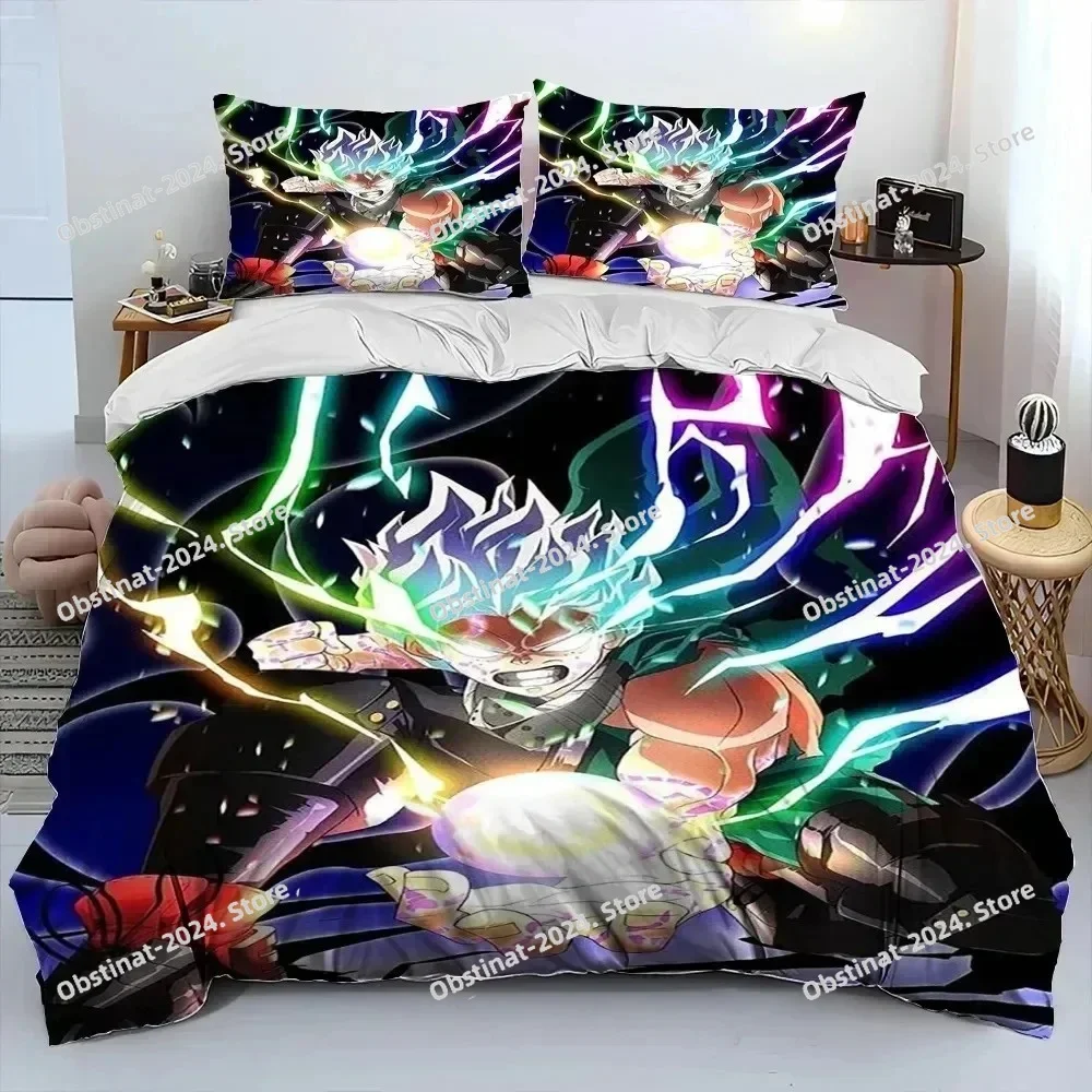 

Anime My Hero Academia Izuku Deku Bedding Set Duvet Cover Full Queen King Size Pillowcase Bed Printed Bed Set Aldult Kid Bedroom