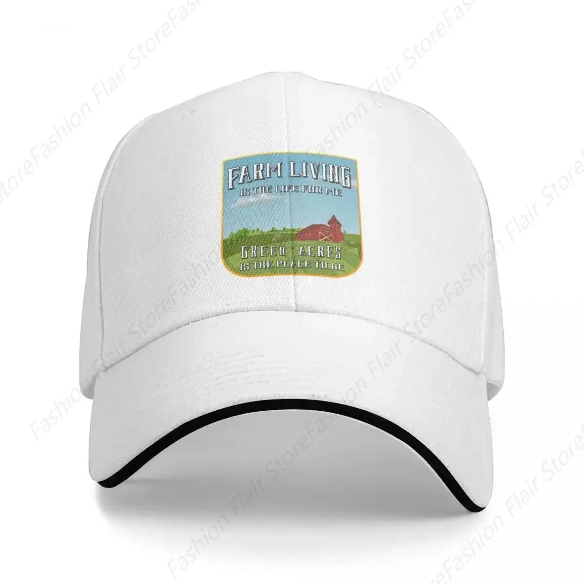 Farm Living Is The Life For Me, Green Acres Is The Place To Be Baseball Cap Gentleman Hat Trucker Hats For Men Women's