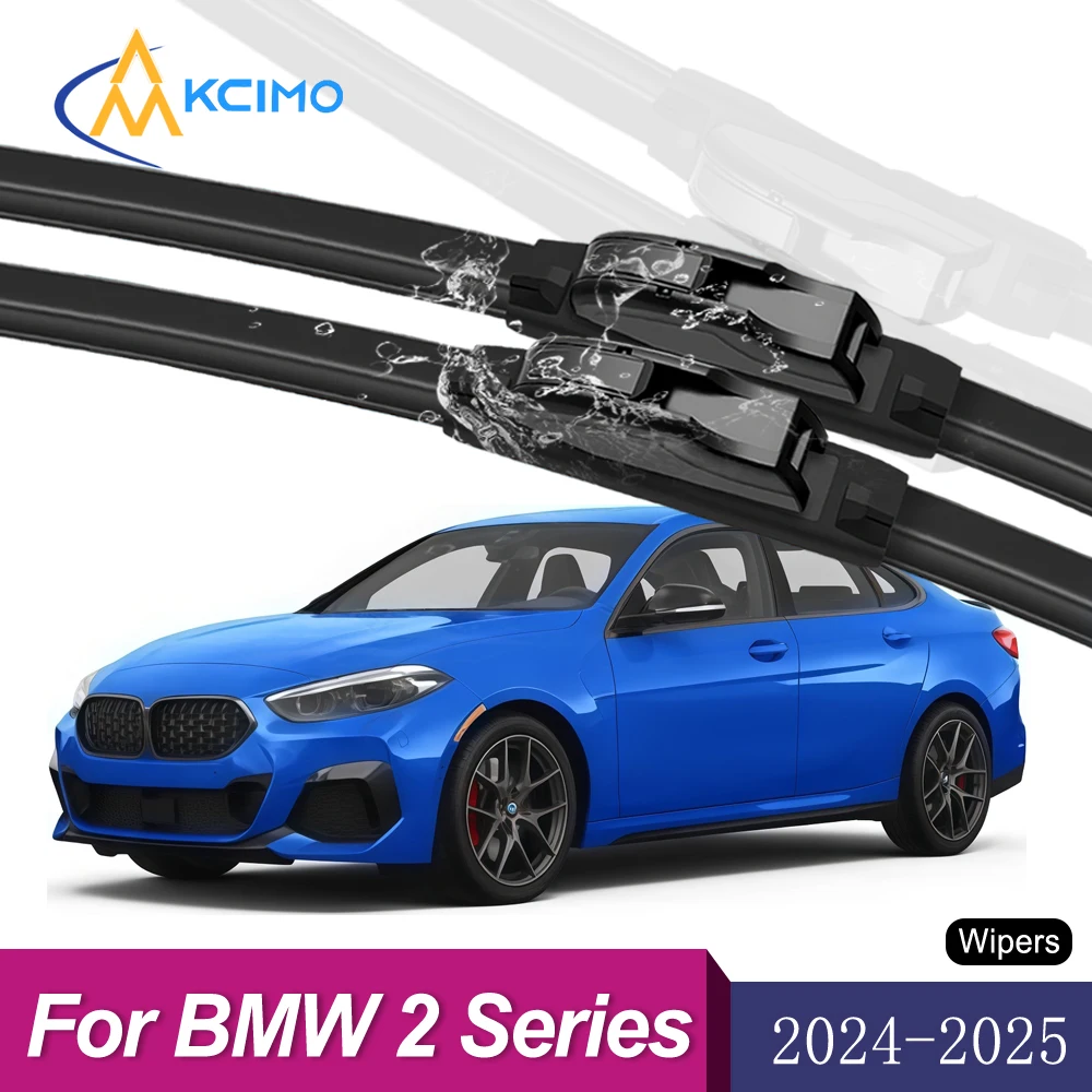 

Direct Fit Front Wiper Blade Set For BMW 2 Series Gran Coupe F74 2024-2025 Quiet Beam Blades Easy Clip 2PCS Windshield Wipers