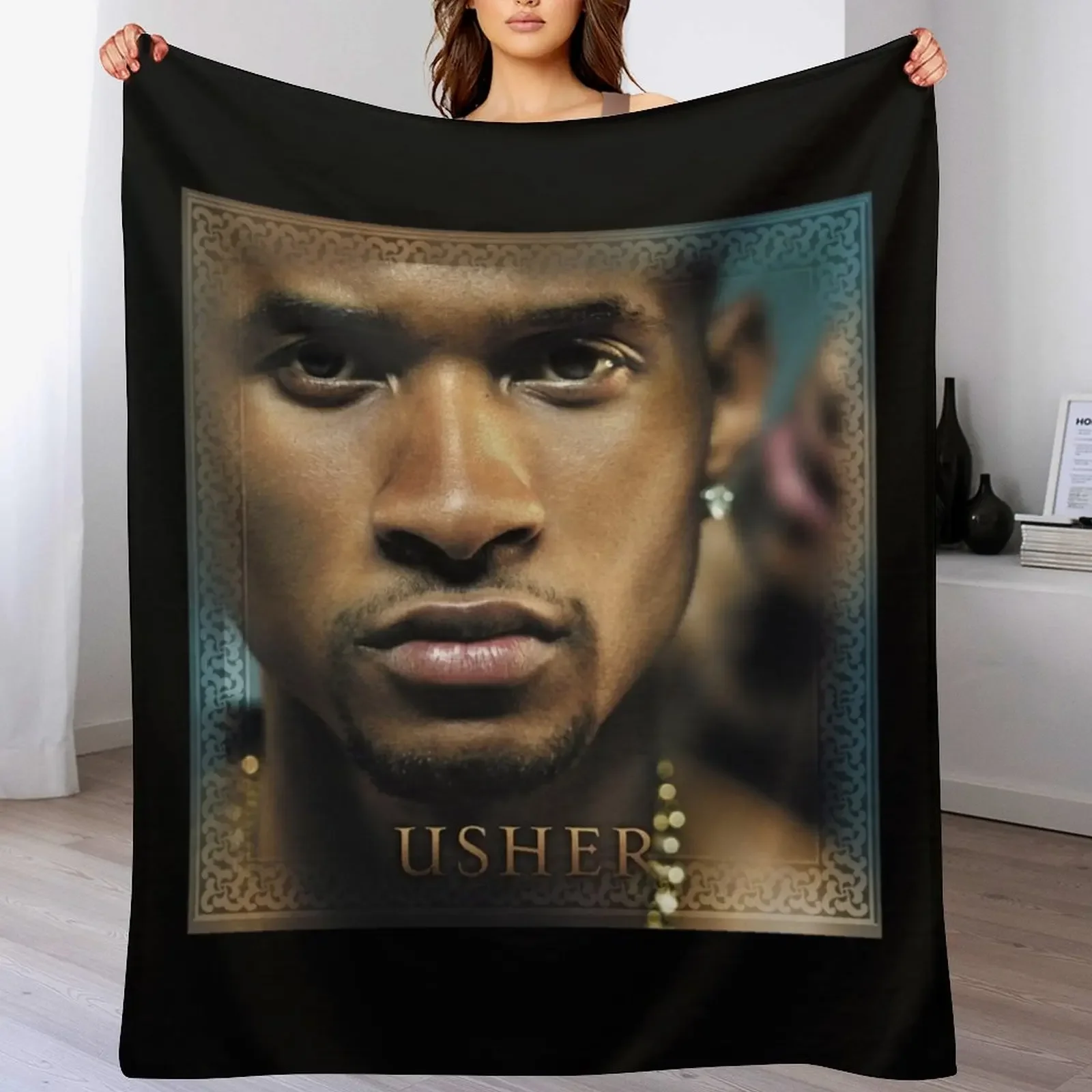 

Usher Confessions Throw Blanket Thins Hair Soft Plaid for sofa Blankets