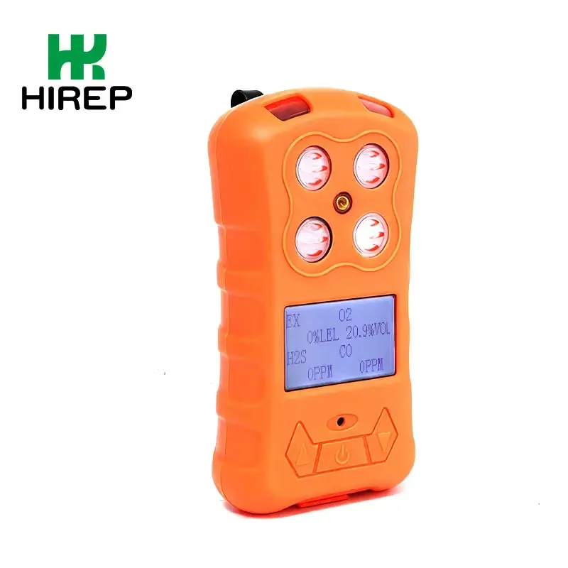 2026 HIREP Factory Wholesale 0-200ppm Multi-Gas Detector for EX O2 NH3 NO2 Portable ATEX/CE/FCC/SIL Certification Rechargeable