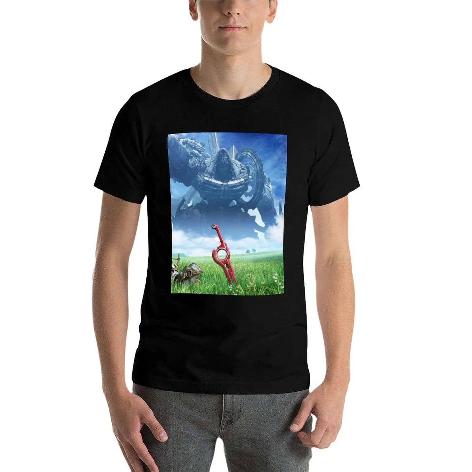 

xenoblade-chronicle T-Shirt t shirt man cotton t shirt man plain T-Shirt
