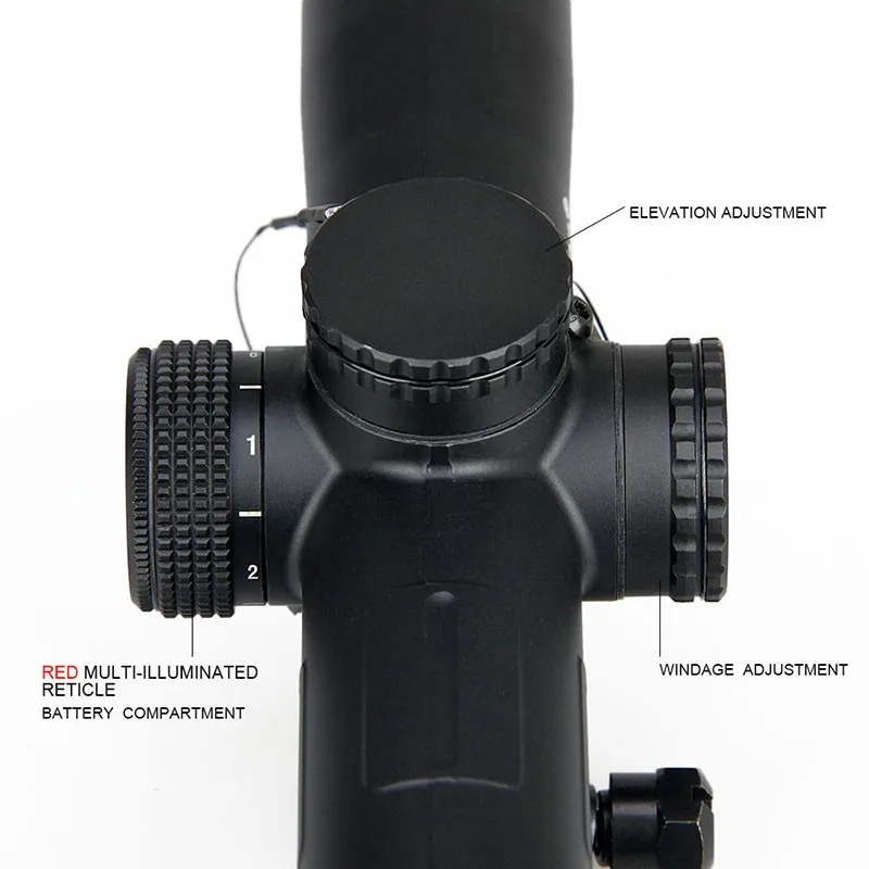 Imagem -06 - Ffp Lpvo-vc-og Riflescope com Retículo Concêntrico Transversal Airsoft Hunting Marcações Originais Completas 16x24 mm