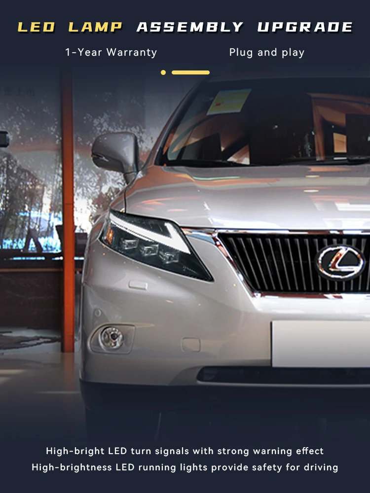 Auto Lights For Lexus RX270 RX350 RX450 RX330 RX440H 2009-2015 Front Lamp Modified DRL Headlight LED Tool Car Part Accessories
