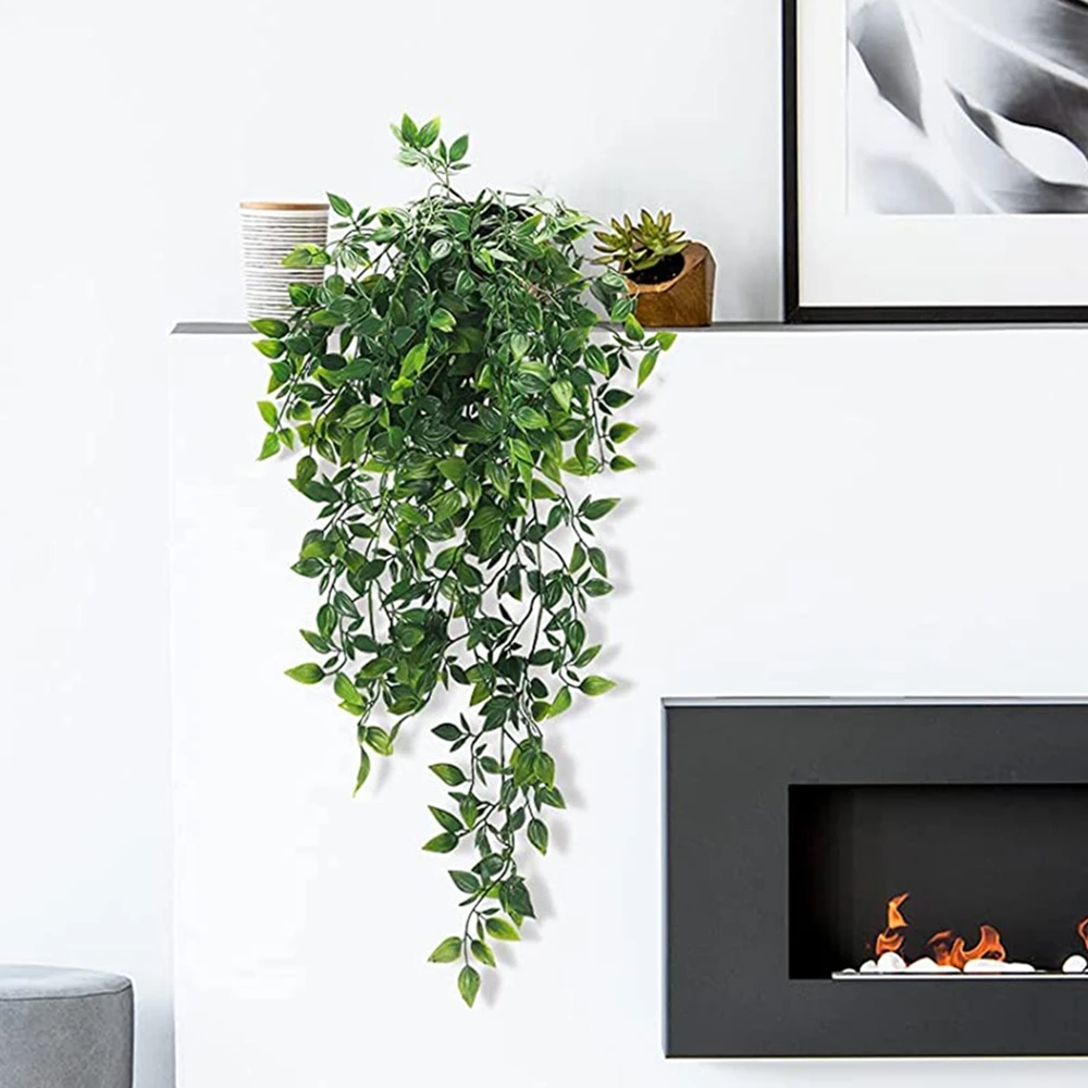 

3Pcs Artificial Ivy Plants Plastic Leaf With Pots Wedding Home Room Table Decor Yard Sill Ornamental Flowerpot Door Wall Hanging