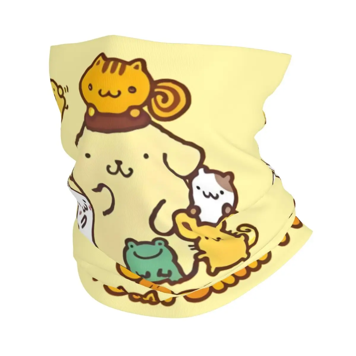 

Sanrio Pompompurin Cartoon Bandana Winter Neck Warmer Women Windproof Wrap Face Scarf for Hiking Anime Kawaii Gaiter Headband