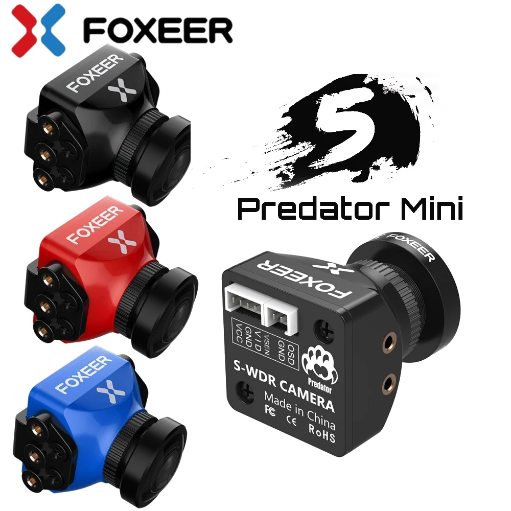 foxeer-predator-v5-mini-fpv-camera-16-9-4-3-pal-ntsc-switchable-super-wdr-osd-4ms-latency-for-fpv-rc-drone-quadcopter-dji-toy