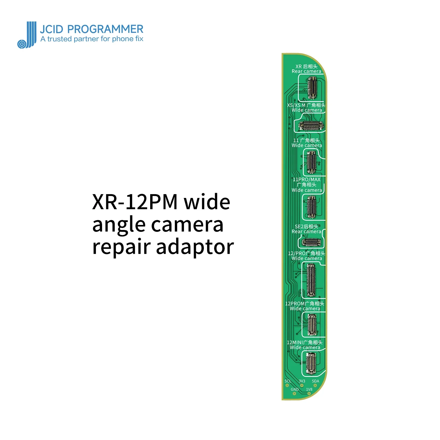 JCID Rear Camera Repair Board for IP XR 11 12 13 14 15 Pro Max Phone Back Camera Repair Support V1SE/V1S Pro