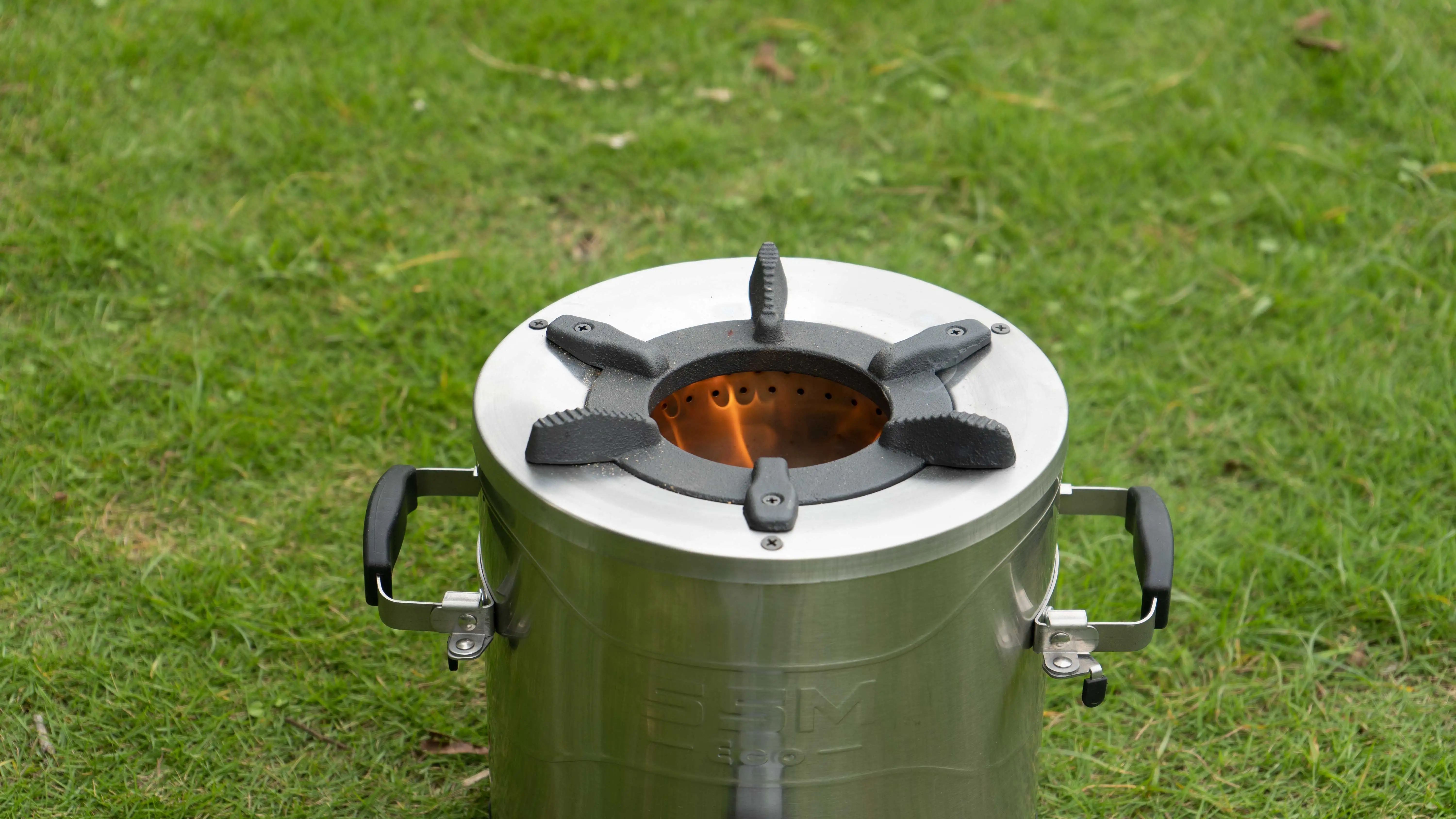 أفضل موقد مروحة بيليه للتخييم في الأماكن المغلقة والخارجية مع مقابض قابلة للطي، أدوات طهي سريعة للتخييم، أواني طهي خارجية