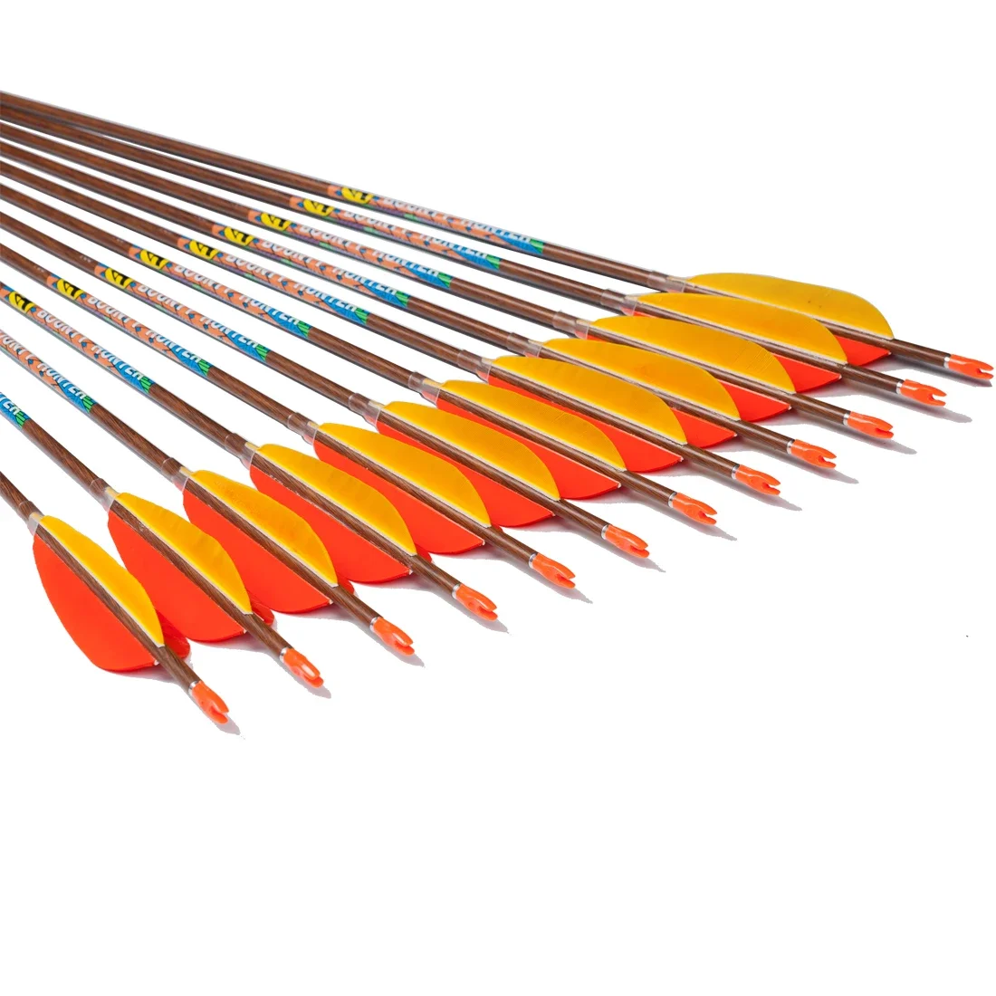 

12 шт. Linkboy, стрелы из чистого углерода, позвоночник 600 ID4,2 мм, 3 дюйма, составной изогнутый лук с перьями индейки, длинный лук, охотничья стрельба