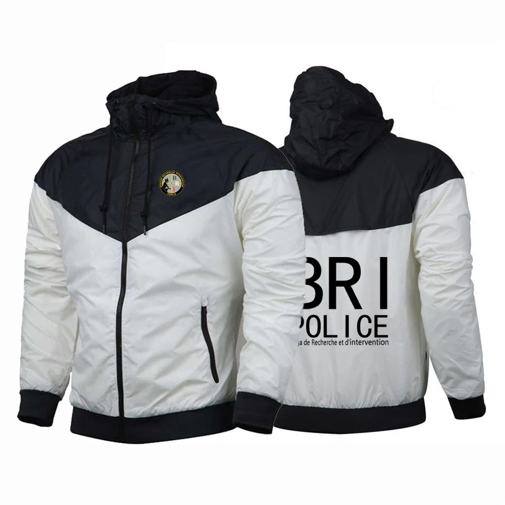 2024 French Special Forces BRI Men New Spring and Autumn Printing Trendy Breathable Stitching Windbreaker Thin Jacket Tops