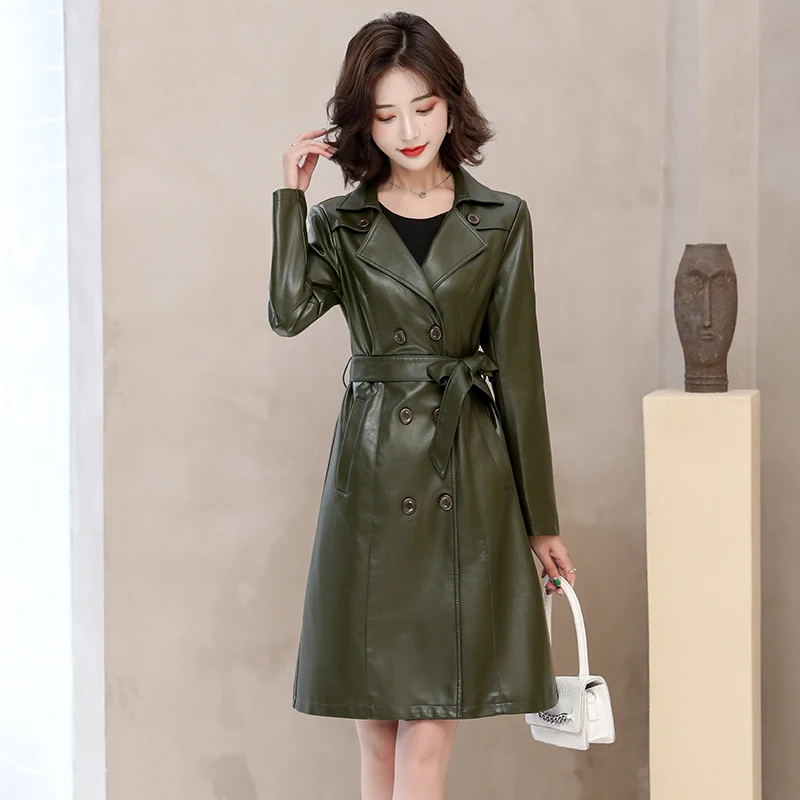 Giacca in Pelle di Agnello Slim Fit di Media Lunghezza per Donna Primavera 2025, Giacca a Vento in Vera Pelle Heining, Capospalla Stile Coreano