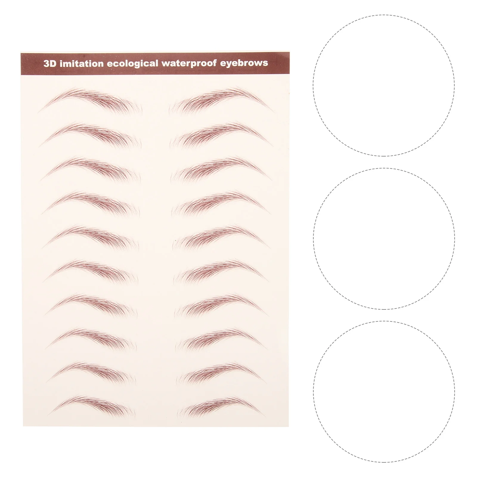 3 Sheets Eyebrow Stickers 4d Transfers Stencil Make up Tattoo Eyebrows Waterproof Fake