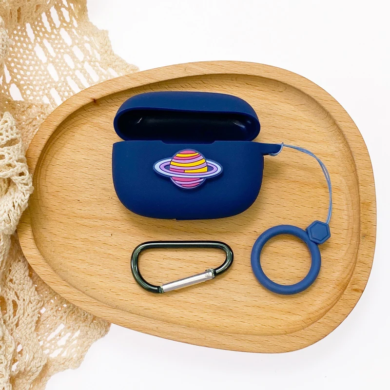 Cartoon Silicone Protective Non-slip Cover For Huawei Honor Earbuds X3i X3 Lite Wireless Bluetooth Earphones Case With Buckle