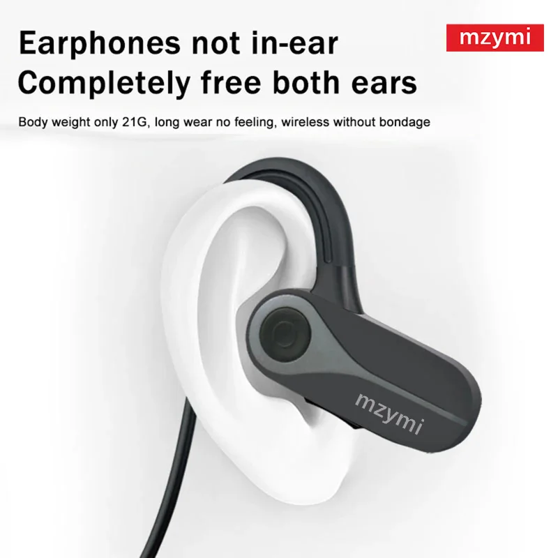 

mzymi B8 Neckband Bluetooth5.3 Headphones Air Conduction In Ear Headset Wireless Stereo Earbuds TWS Sports Earphone For XIAOMI