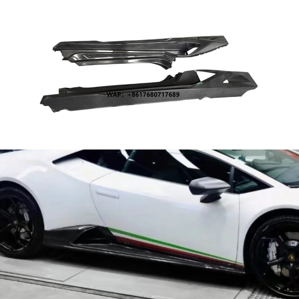 Car Side Edge Upgrade Lightweight Kit for  Huracan LP610 Upgraded P-style Carbon Fiber Side Skirt Body Kit