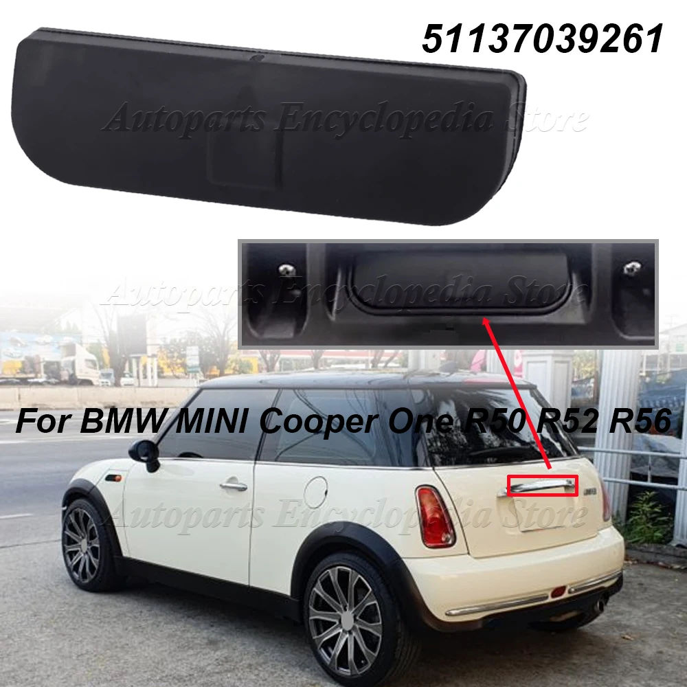 Car Exterior Accessories For BMW MINI Cooper One R50 R52 R55 R56 Rear Bumper Trunk Rear Door Handle Button Cover 51137039261