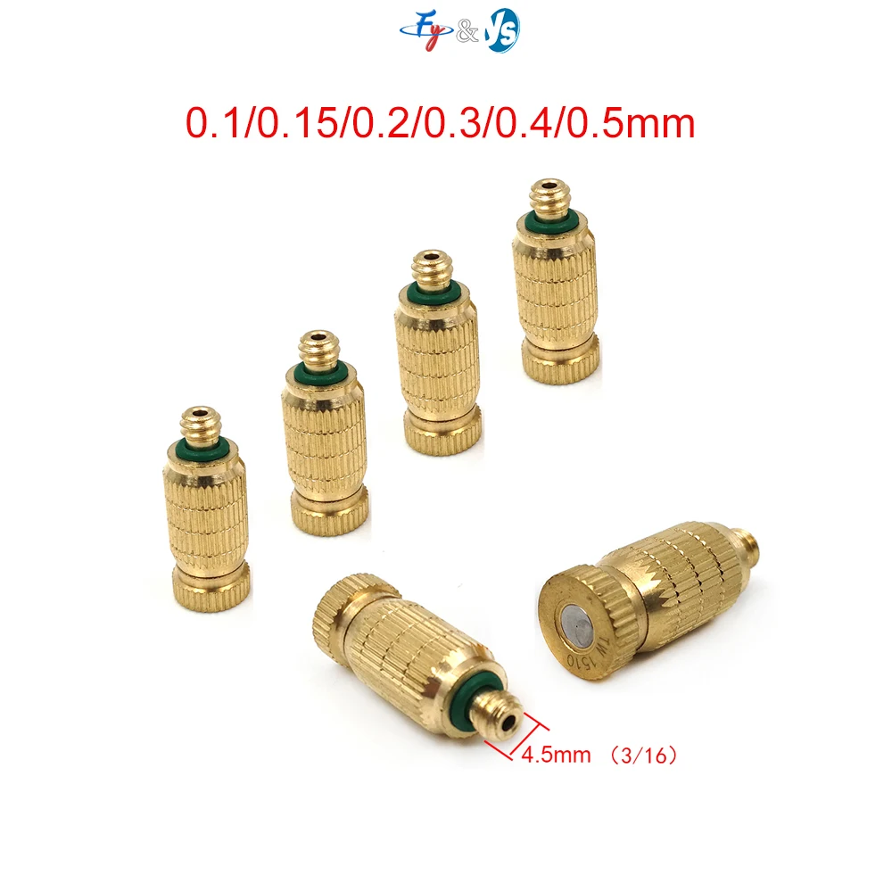High Pressure Brass Misting Nozzle 3/16" Fine Atomizing Spray Water Fog Mist Nozzle  Cooling Humidification Dust Removal System