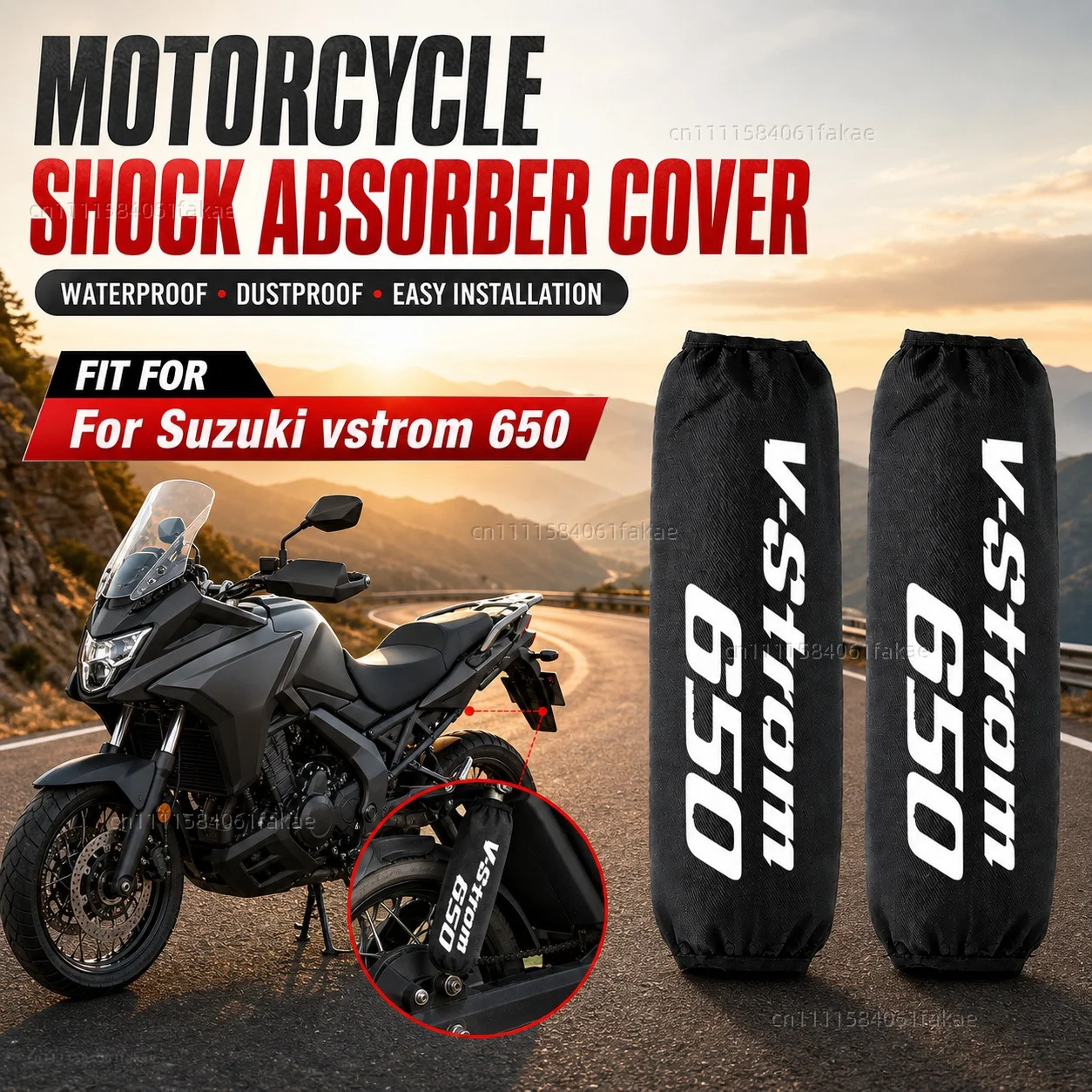 

For Suzuki vstrom 650 DL650 650XT v-strom 650 xt vstrom650 dl 650 Motorcycle Rear Shock Absorber Protector Cover 270mm 350mm